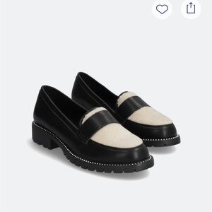 Dolce Vita Black and Cream Loafers